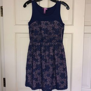 Girls Dress with Floral Lace